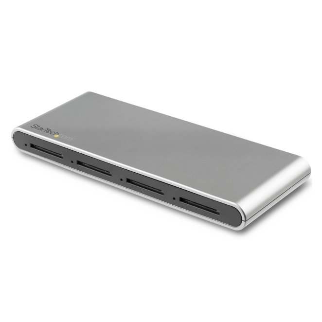 StarTech.com Lector Grabador USB-C de Tarjetas de Memoria Flash SD con 4 Ranuras - USB Tipo C - USB 3.1 - SD 4.0 - UHS-II