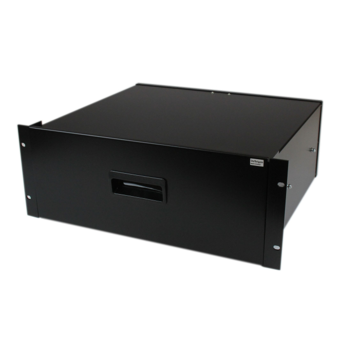 StarTech.com Cajon Metálico Acero Negro 4U 19in Pulgadas para montar en Armario Rack Bastidor