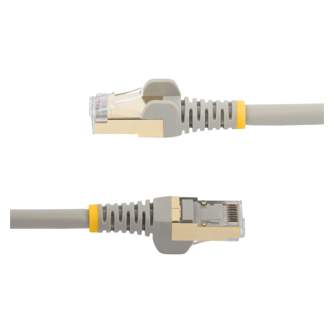 StarTech.com Cable de 1,5m de Red Ethernet Cat6a Gris sin Enganches con Alambre de Cobre