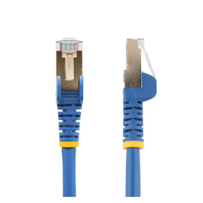 StarTech.com Cable de 1m de Red Ethernet RJ45 Cat6a Blindado STP - Cable sin Enganche Snagless - Azul