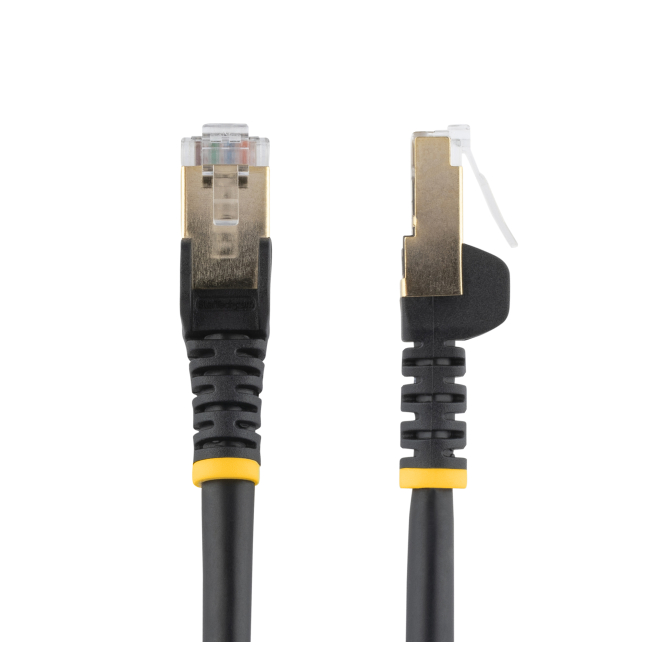 StarTech.com Cable 7m Ethernet CAT6a - Cable de Red de 10 Gigabits Blindado Snagless RJ45 PoE de 100W - Latiguillo STP de 10GbE con Alivio de Tensión - Fluke - UL - TIA - Negro