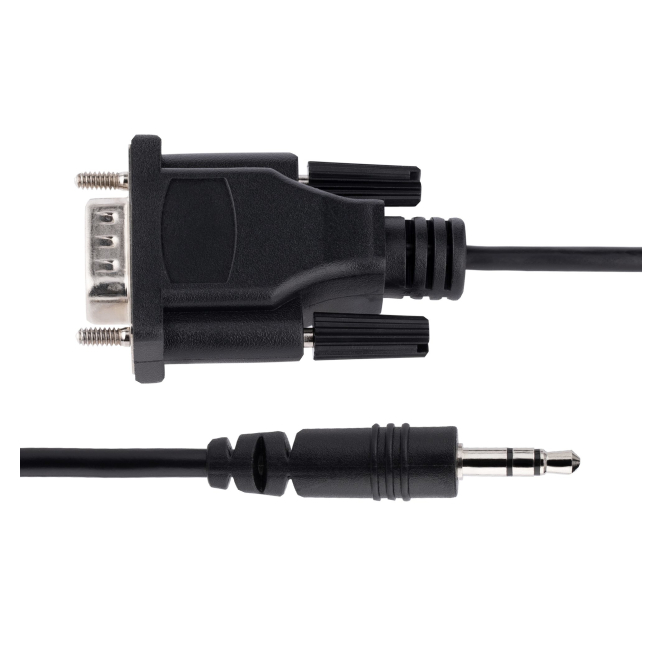 StarTech.com Cable de 1m Serie DB9 a 3,5mm detalles del conector