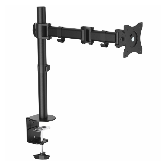 StarTech.com Soporte VESA de Sobremesa para 1 Monitor - Base para Pantallas VESA de hasta 34″ con Mástil Articulado - Altura Ajustable - de Montaje mediante Abrazadera/ Ojal - Negro