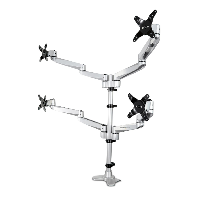 StarTech.com Soporte de Montaje para Cuatro Monitores - con Movimiento Total - Premium