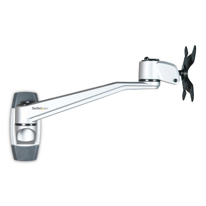 StarTech.com Brazo de Montaje en Pared para Soporte de Monitores VESA hasta 30″ - con Brazo Articulado de 26cm - Premium