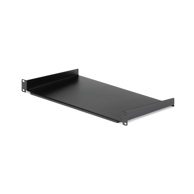 StarTech.com Bandeja Estante de 1U para Armario Rack de Servidores - de 10 Pulgadas (254mm) de Profundidad - en Acero de Servicio Pesado - con Capacidad de Carga de 20kg - Negro