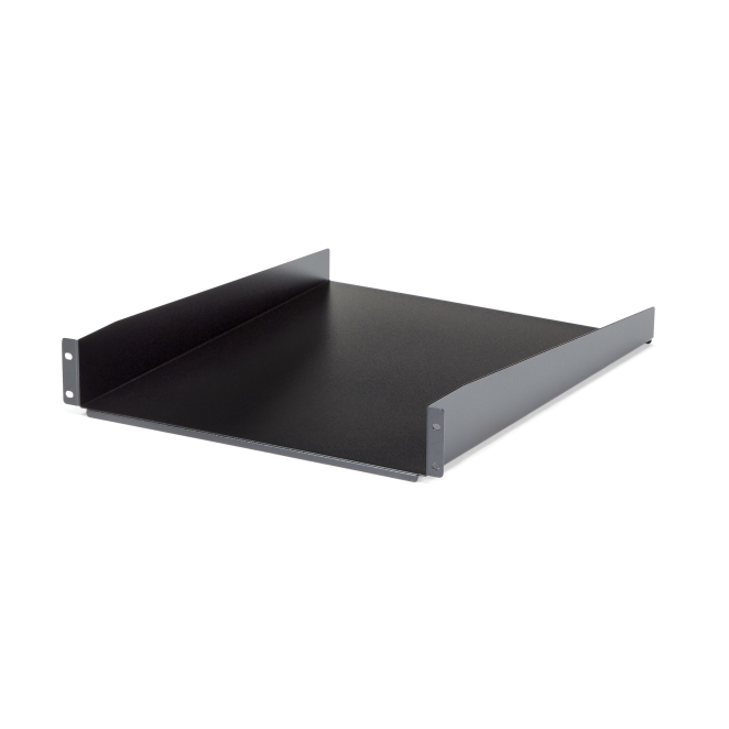 StarTech.com Estante Bandeja 2U 22in (558,8mm) de Profundidad Fija para Armario Rack Universal de Servidores - de Acero de Servicio Pesado - con Capacidad de 23kg - Negro