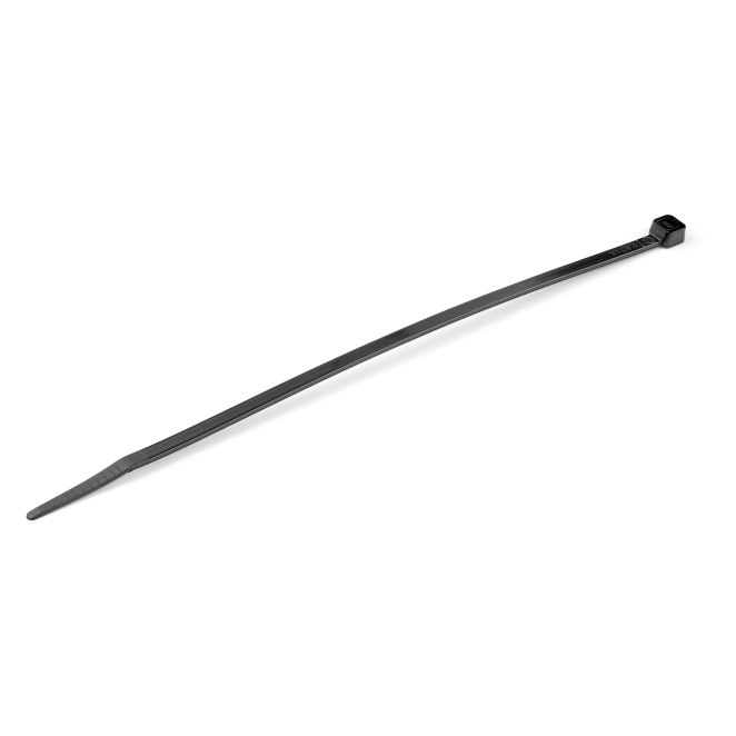 StarTech.com Bridas de 20cm para cables - 4 mm de ancho, 55 mm de diámetro, soportan 22 kg de tensión, de nylon, cierre automático y punta curva, 94V-2/UL, paquete de 100 - negras
