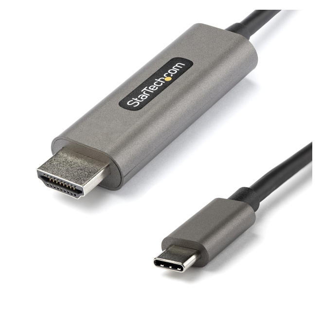 StarTech.com Cable 1m USB C a HDMI 4K de 60Hz con HDR10 - Adaptador de Vídeo USB Tipo C a HDMI 2.0b Ultra HD 4K - Convertidor USBC a HDMI HDR para Monitor o Pantalla - Modo Alternativo DP 1.4 HBR3