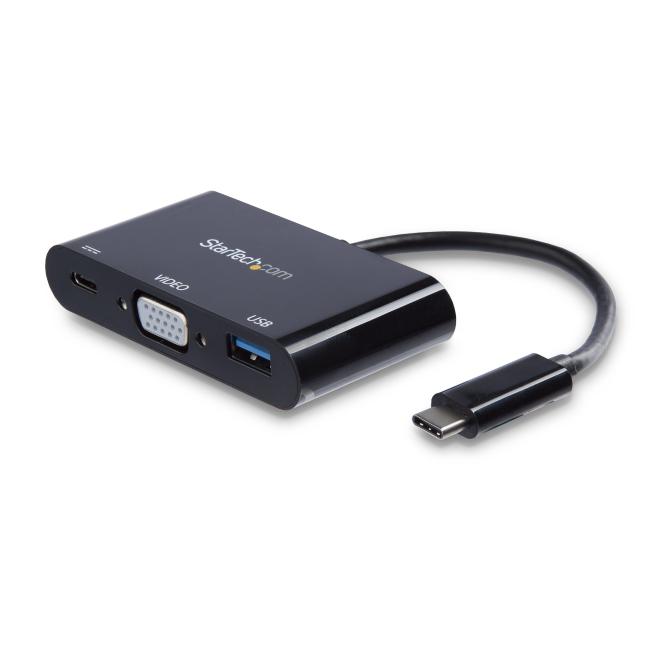 StarTech.com Adaptador Multifunción USB-C a VGA con Entrega de Potencia (Power Delivery) y Puerto USB-A