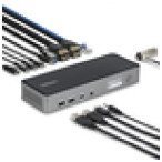 StarTech.com Docking Station Universal USB-C de 3 Pantallas - Docking Station USB Tipo C HDMI DP - PD 140W para Carga de MacBook Pro y Windows - Dock HDMI o DisplayPort 4K 60Hz - TAA