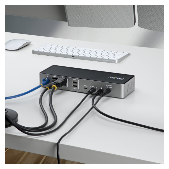 StarTech.com Docking Station Universal USB-C de 3 Pantallas - Docking Station USB Tipo C HDMI DP - PD 140W para Carga de MacBook Pro y Windows - Dock HDMI o DisplayPort 4K 60Hz - TAA