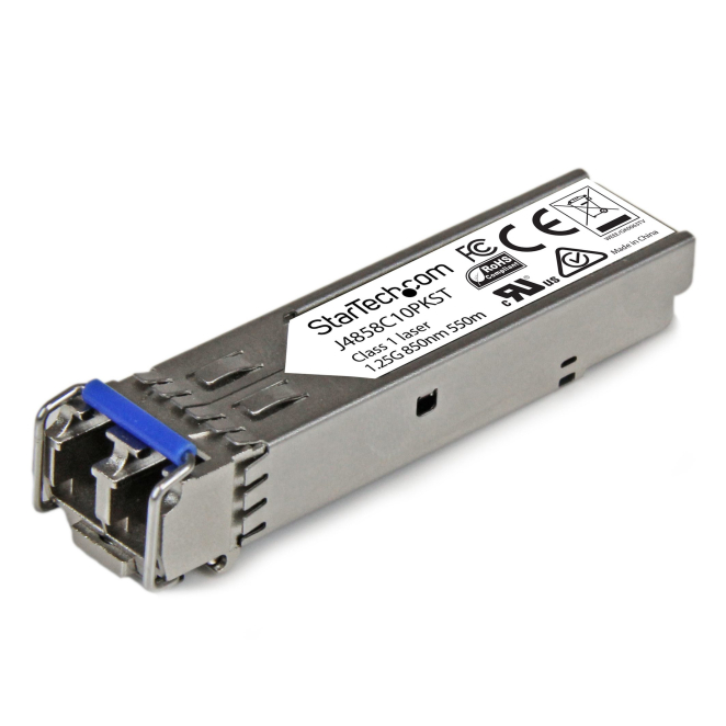 StarTech.com Paquete de 10 Módulos SFP compatibles con HPE J4859C - 1000BASE-LX - Monomodo/Multimodo de 1 GbE - SFP Ethernet Gigabit 1Gb - LC - 10km - 1310nm - HPE 1400, 1700, 1820 DDM