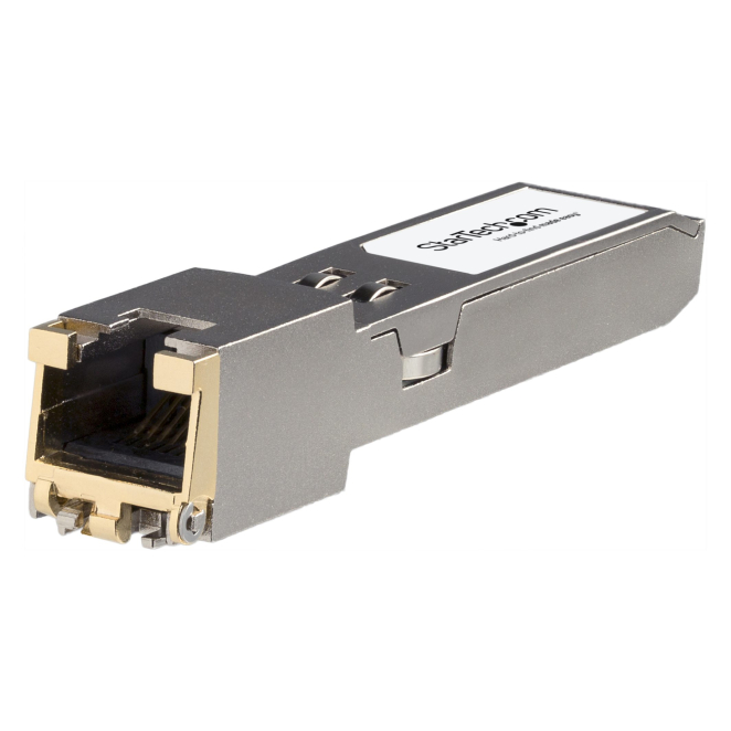 StarTech.com Módulo Transceptor SFP+ Compatible con el Modelo JL563A de HPE - 10GBASE-T - SFP a RJ45 Cat6 / Cat5e - SFP+ Ethernet Gigabit de 10Gb - RJ45 - 30m - HPE 8320, 8325-48Y8