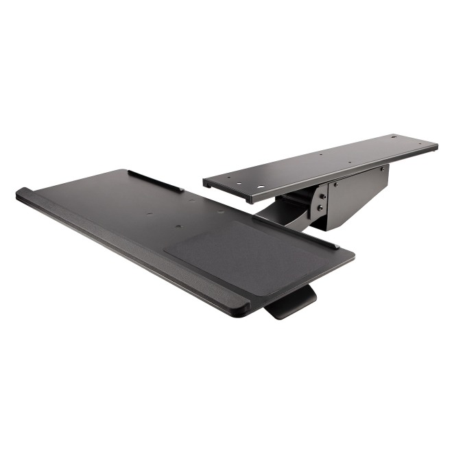 StarTech.com Bandeja para Teclado y Ratón para Debajo del Escritorio - de 30cm x 78cm - de Altura Ajustable - Soporte Ergonómico para Teclado y Mouse con Soporte para las Muñecas - Giro e Inclinación