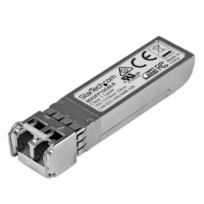 StarTech.com Módulo SFP + Compatible con Cisco Meraki MA-SFP-10GB-LR - 10GBASE-LR - Monomodo 10GbE - SFP+ Ethernet Gigabit 10Gb - LC 10km - 1310nm - Cisco Meraki MS225/MX400/MS250 DDM