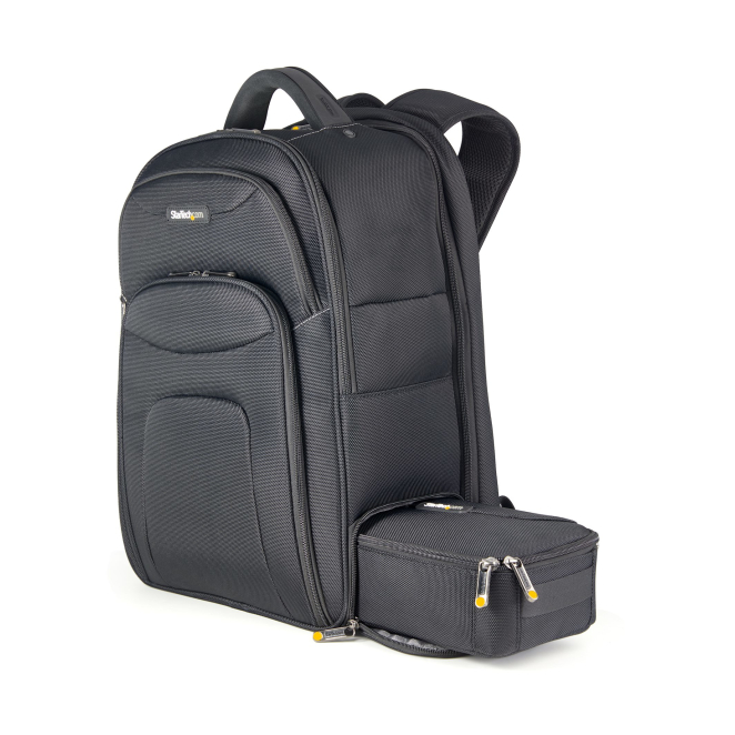 StarTech.com Mochila Ergonómica con Carcasa de Accesorios Removible para Ordenador Portátil de 17,3 Pulgadas - Morral para Profesionales de la Informática - de Viajes, Trabajo
