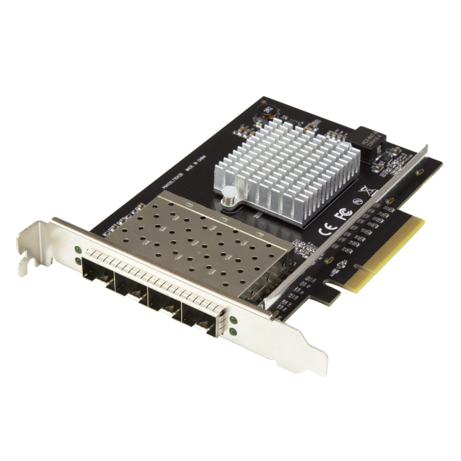 StarTech.com Tarjeta de Red SFP+ 10G SFP+ con 4 Puertos - Adaptador Convergente SFP+ Abierto Intel XL710 - NIC PCIe 10 Gigabit Ethernet - Tarjeta LAN 10GbE - Dell PowerEdge HPE ProLiant