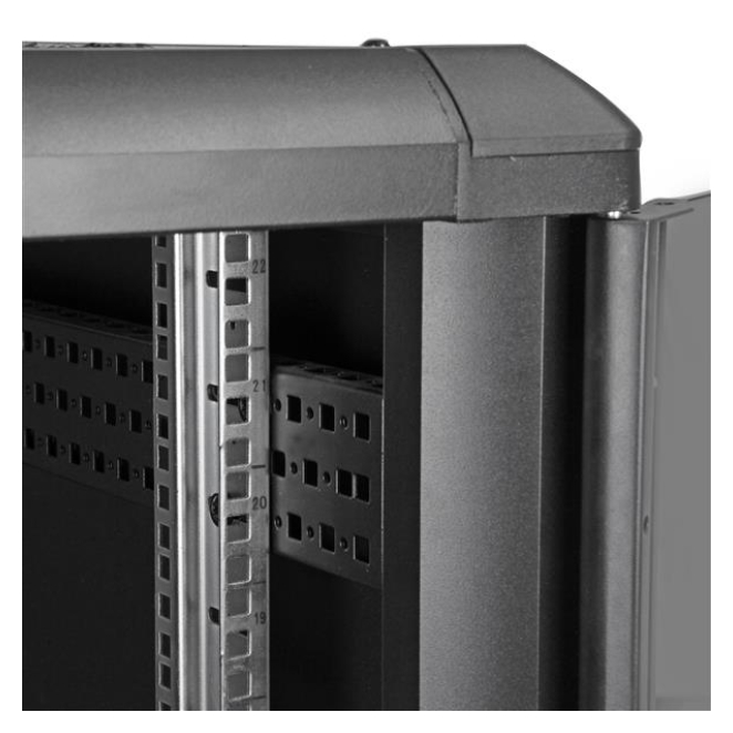StarTech.com Armario Rack para Servidores 22U 19″ 4 Columnas - Rack de Servidores con Cerradura y Seguro - Rack con Ruedas y Carriles de Montaje Ajustables para Equipo de Red