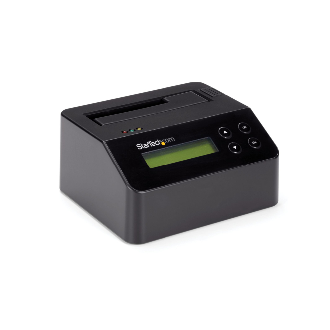 StarTech.com Borrador Autónomo USB 3.0 a SATA III de 1 Bahía para Disco Duro o SSD - Sanitizador - 4Kn - 9 Modos de Borrado - Pantalla LCD - Puerto DB-9 de Impresora - TAA