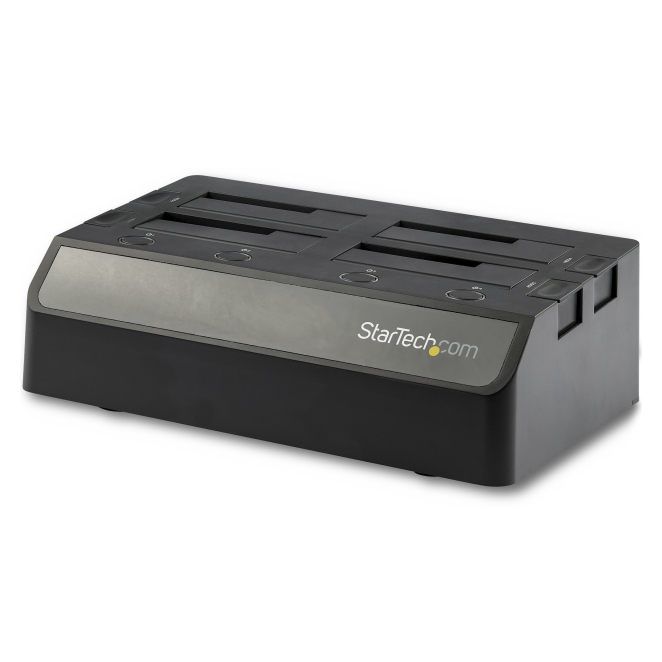 StarTech.com Base de Acoplamiento USB 3.1 de 4 Bahías SATA - Docking Station USB de Discos Duros o SSD SATA III de 2,5/3,5″ - de Intercambio en Caliente - Carga Superior