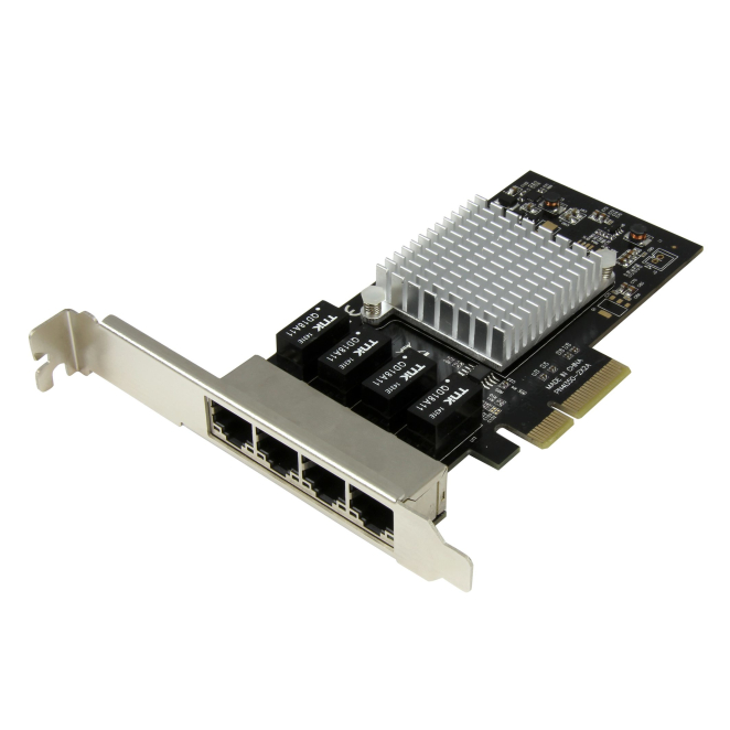 StarTech.com Tarjeta de Red PCI Express Ethernet Gigabit con 4 Puertos RJ45 Chipset Intel i350