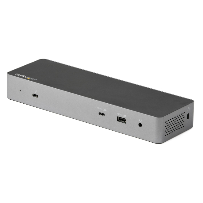 StarTech.com Docking Station Thunderbolt 3 Compatible con USB-C - para 2 Monitores 4K 60Hz DisplayPort 1.4 o 2 Monitores HDMI - para Un Monitor 8K - Dock TB3 USB Tipo C para Portátil - PD 96W y 5x USB - 10Gbps
