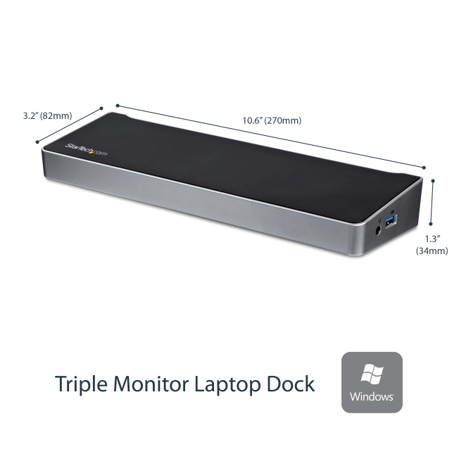 StarTech.com Docking Station USB 3.0 para 3 Monitores con HDMI y DisplayPort