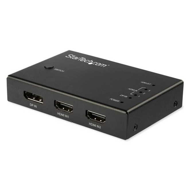 StarTech.com Switch Conmutador de Vídeo HDMI de 4 Puertos - 3x HDMI y 1x DisplayPort - 4K 60Hz