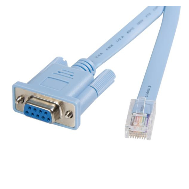 StarTech.com Cable 1,8m para Gestión de Router Consola Cisco RJ45 a Serie DB9 - Rollover - Macho a Hembra