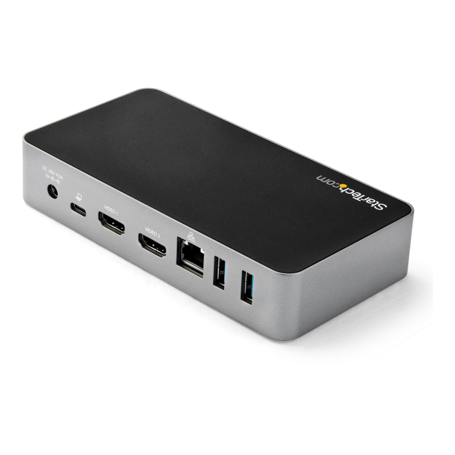 StarTech.com Docking Station USB-C - Replicador de Puertos USB Tipo C de 2 Puertos HDMI para Dos Monitores - Entrega de Alimentación PD de 65W - Hub USB - Ethernet - para Mac y Windows