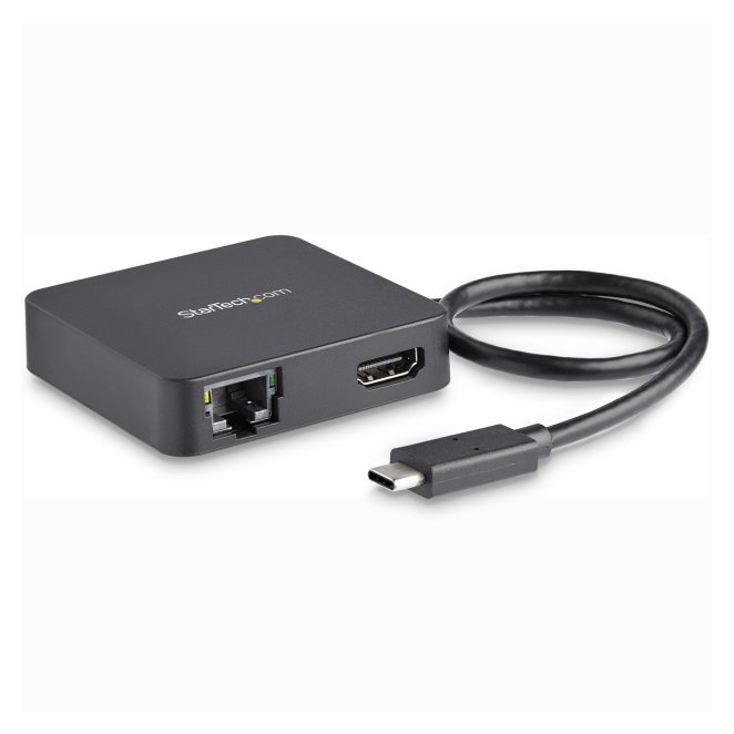 StarTech.com Adaptador Multipuertos USB C - Mini Dock Portátil USB-C 4K HDMI - Gigabit Ethernet - Hub USB 3.0 (1x USB-A 1x USB-C) - Adaptador Multi USB TipoC - Compatible con Thunderbolt 3