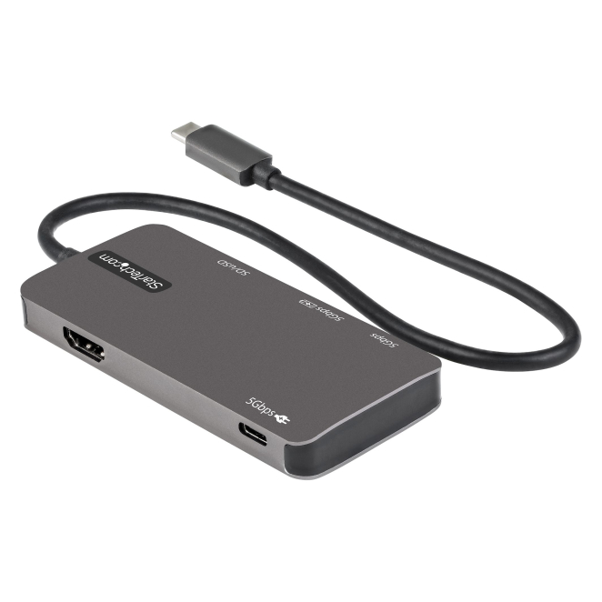 Adaptador multipuertos USB C StarTech.com vista frontal