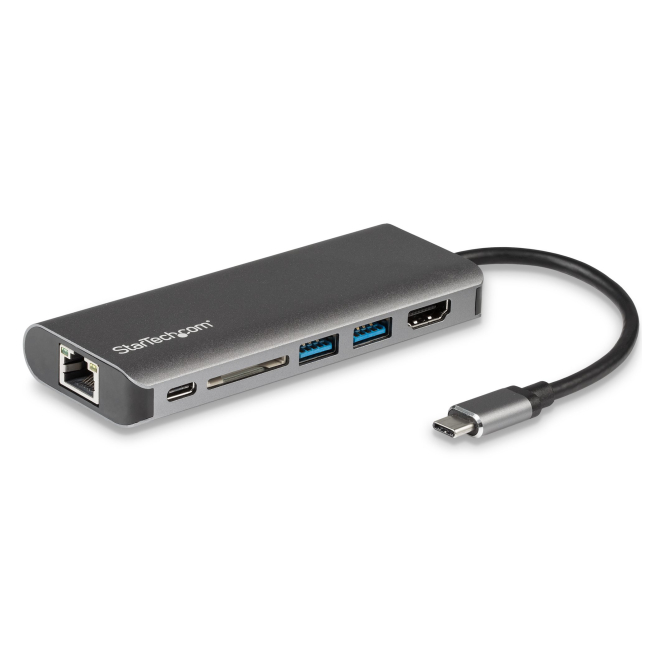 StarTech.com Docking Station para Ordenadores Portátiles USB-C - Replicador de Puertos USB Tipo C HDMI Red Ethernet Lector SD - con PD - - USB TipoC/Thunderbolt 3 - REEMPLAZADO POR DKT30CHSDPD1