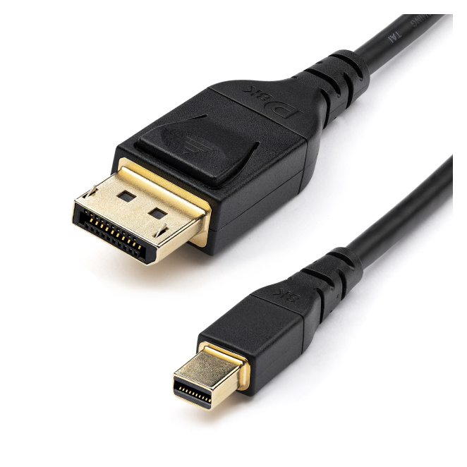 StarTech.com Cable Adaptador de 1m Mini DisplayPort a DisplayPort 1.4 Certificado por VESA - HDR de 8K 60Hz HBR3 - Cable mDP a Super UHD a DP 1.4 - Ultra HD 4K 120Hz - Cable de Vídeo para Monitor