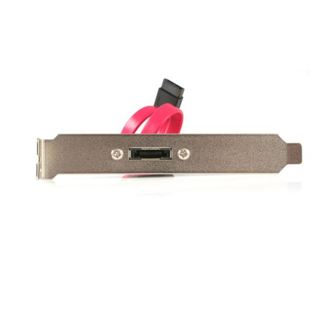 StarTech.com eSATA Cable with External Slot Plate cable de SATA 0,3 m Negro