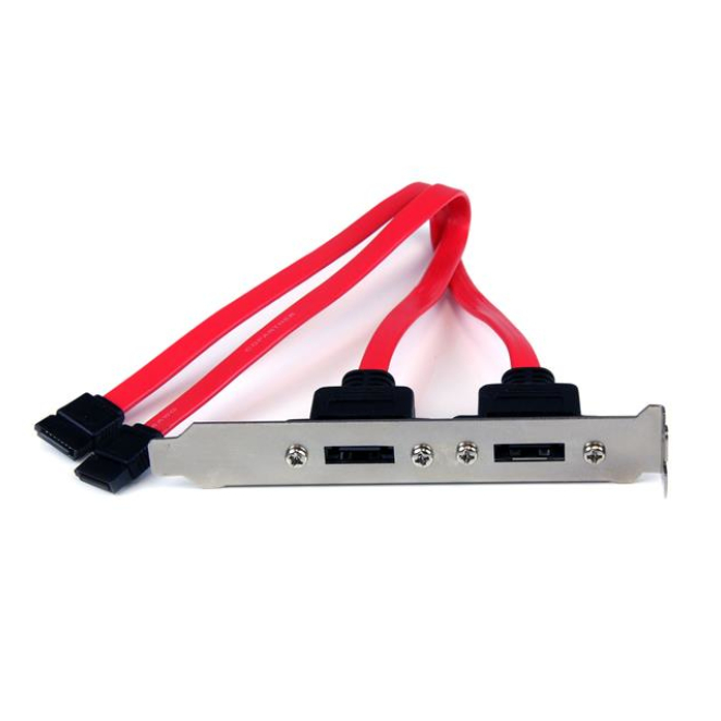 StarTech.com Cabezal Bracket de 2 Puertos SATA a eSATA para Placa Base