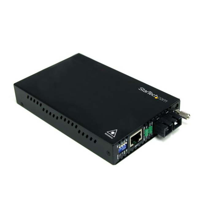 StarTech.com Conversor de Medios Ethernet 10/100 Mbps a Fibra Modo Único Monomodo Conector SC - 30km