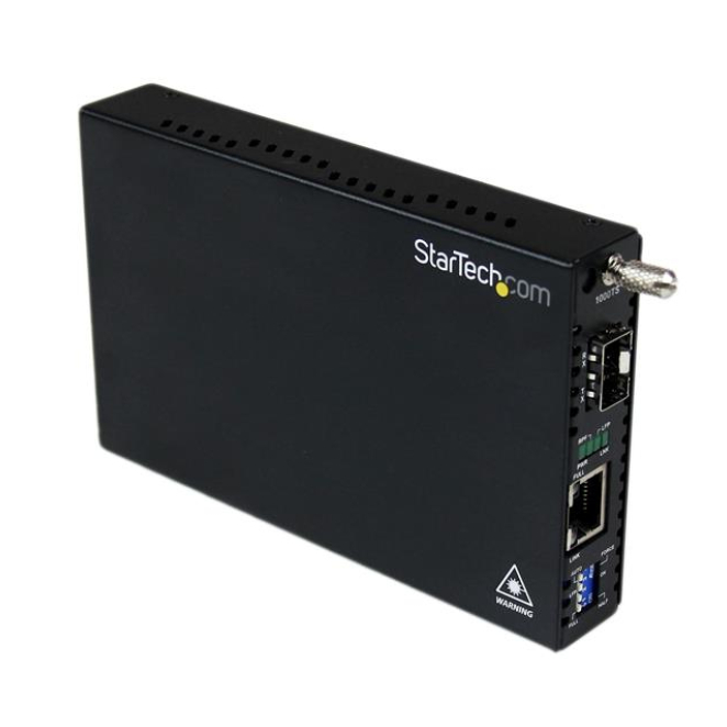 StarTech.com Conversor de Medios Gigabit Ethernet UTP RJ45 a Fibra con una Ranura SFP Disponible