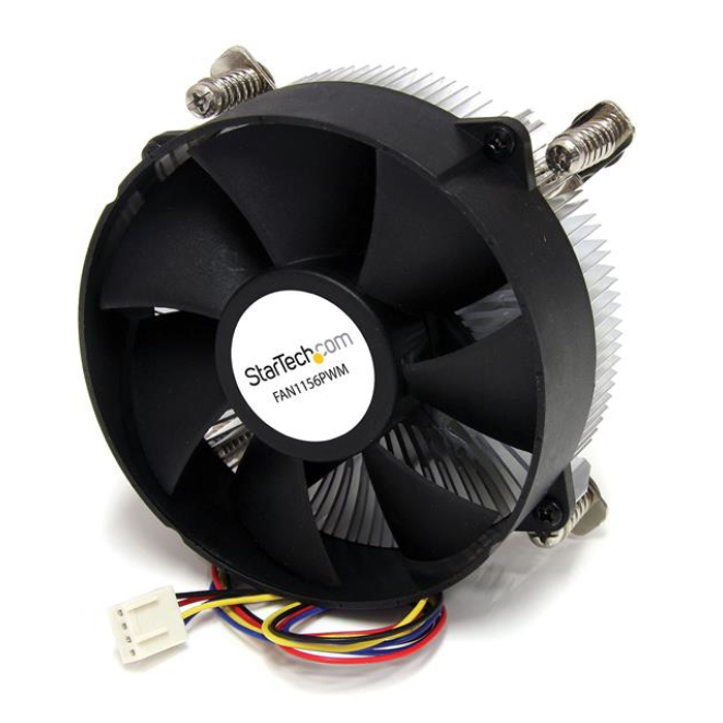 StarTech.com Ventilador Fan con Disipador de Calor CPU Procesador Socket LGA1156/1155 Intel - 95mm - PWN