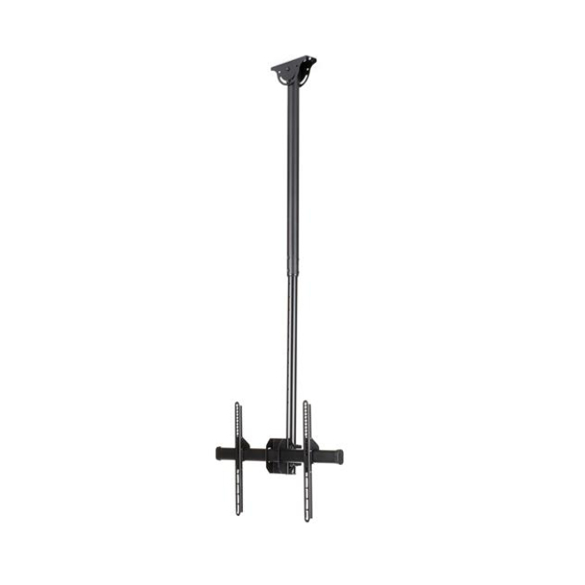 StarTech.com Soporte de Techo para TV - Soporte Universal de Cielo Raso para TV de Movimiento Total con Mástil Telescópico Ajustable - Soporte VESA para Pantallas de 32″ a 75″ - Giro e Inclinación