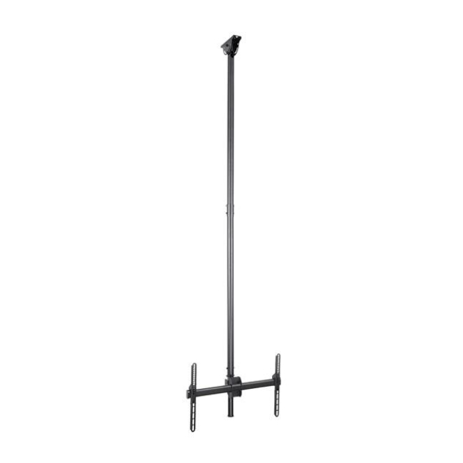 StarTech.com Soporte de Techo para TV - Soporte Universal de Cielo Raso para TV con Mástil Telescópico Largo Ajustable - Soporte VESA para Pantallas de 32″ a 75″ - Giro e Inclinación