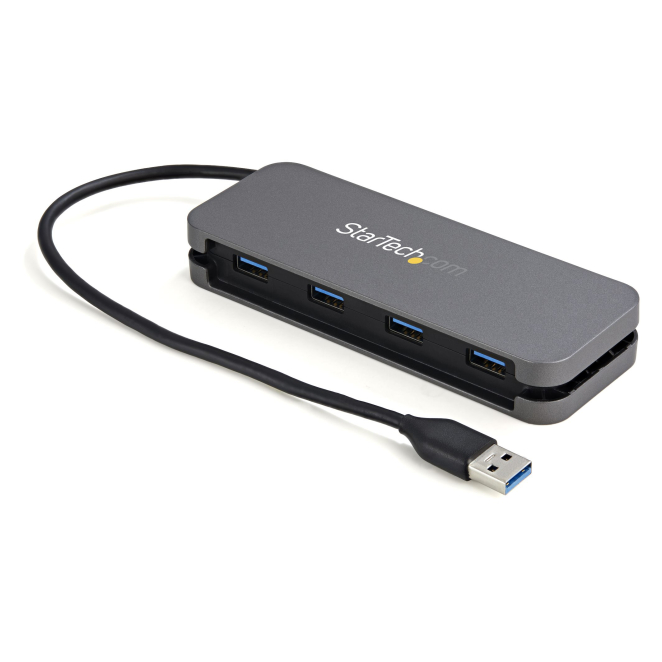 StarTech.com Hub USB 3.0 de 4 Puertos USB-A - Ladrón USB 3.2 Gen 1 SuperSpeed de 5Gbps Portátil Tipo A - Alimentado por el Bus USB - Concentrador USB para Ordenador de Sobremesa o Portátil