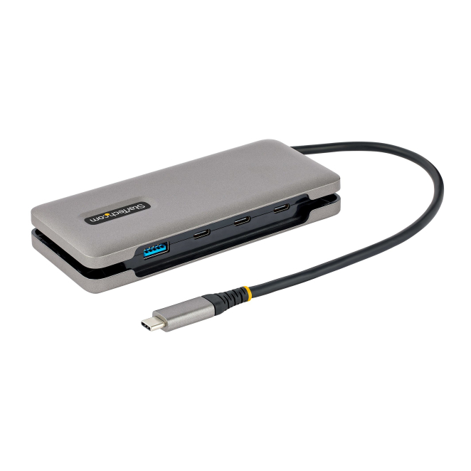 StarTech.com Hub USB-C de 4 Puertos - 1 Puerto USB-A - Concentrador de 3 Puertos USB Tipo C - USB 3.1 de 10Gbps - Ladrón USB Tipo C con Cable de 25cm Envolvente - Splitter USB-C a USB-A