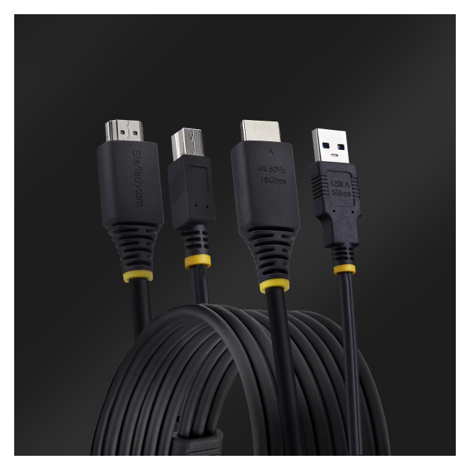 StarTech.com Cable KVM HDMI y USB 3.0 5Gbps de 1,8m - Alta compatibilidad