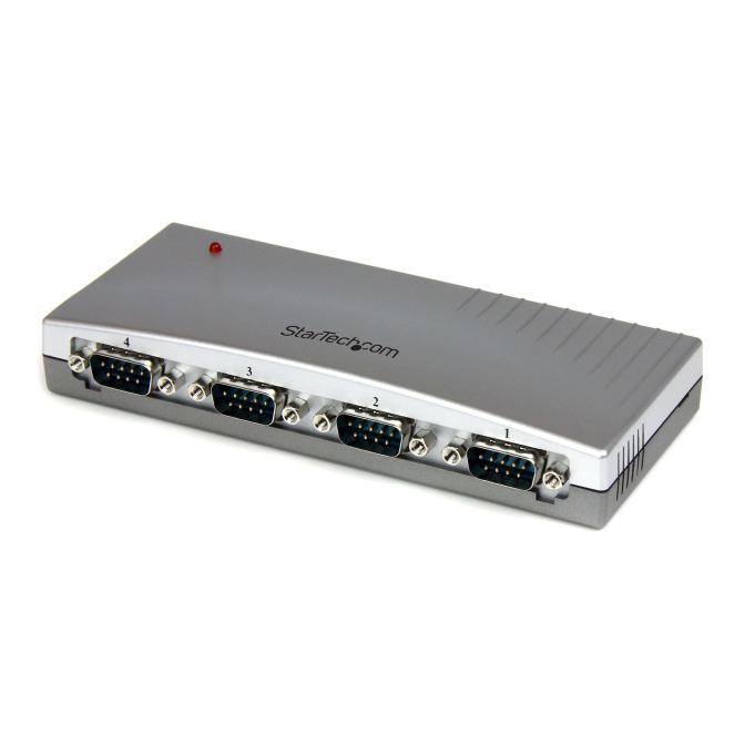 StarTech.com Hub Concentrador USB a 4 Puertos Serie RS232 - Ladrón Serie DB9 - Adaptador USB a Serie