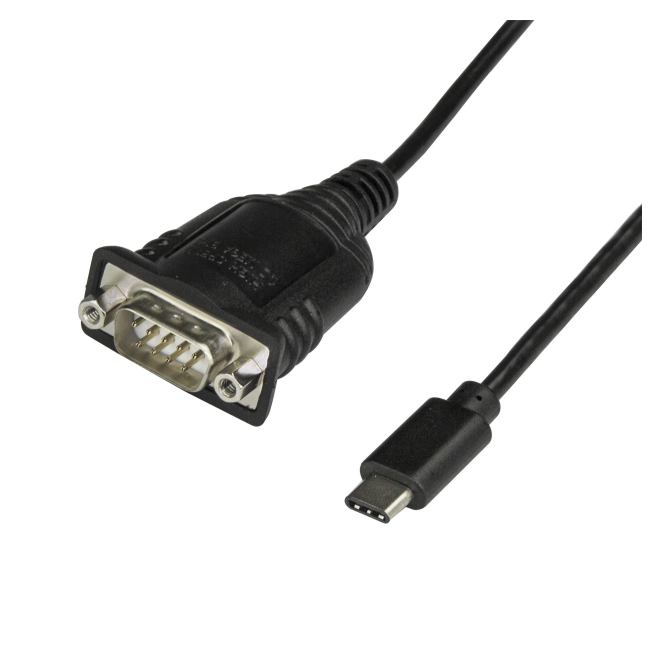 StarTech.com Adaptador Cable de 40cm USB-C a Serie - Cable Conversor USB TipoC a Serie DB9 RS232 - Cable USBC Serial para PLCs, Escáneres, Impresoras - Macho a Macho - para Windows Mac o Linux