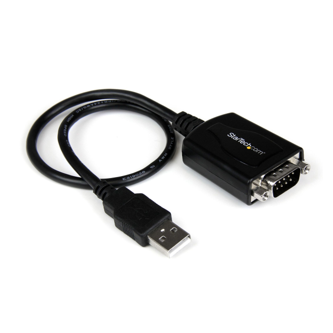 StarTech.com Cable 0,3m USB a Puerto Serie Serial RS232 DB9 con Retención del Puerto de Asignación COM