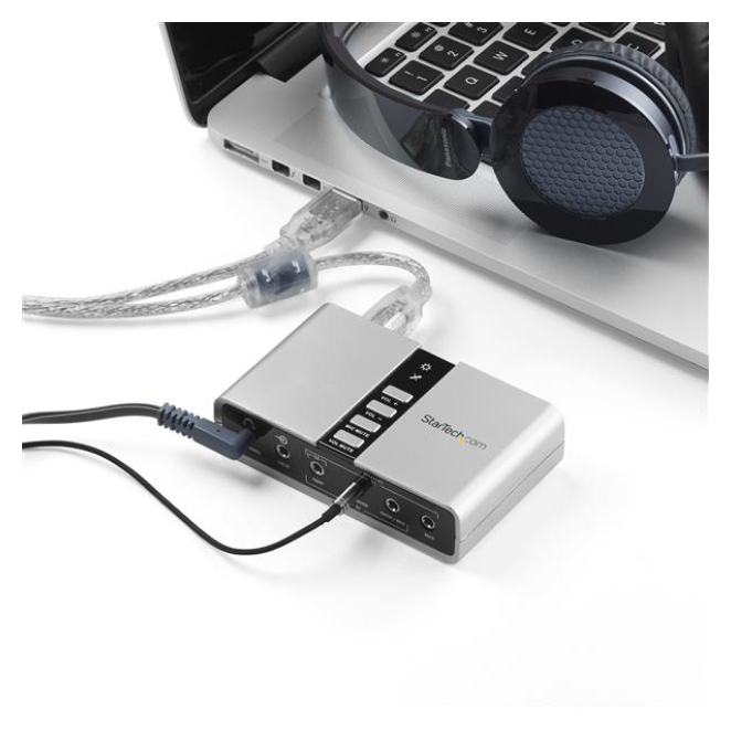 StarTech.com Tarjeta de Sonido 7,1 USB Externa utilizada para juego
