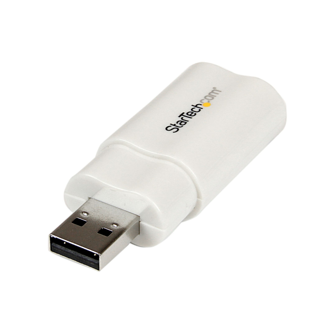 StarTech.com Tarjeta de Sonido Estéreo USB Externa Adaptador Conversor - Blanco